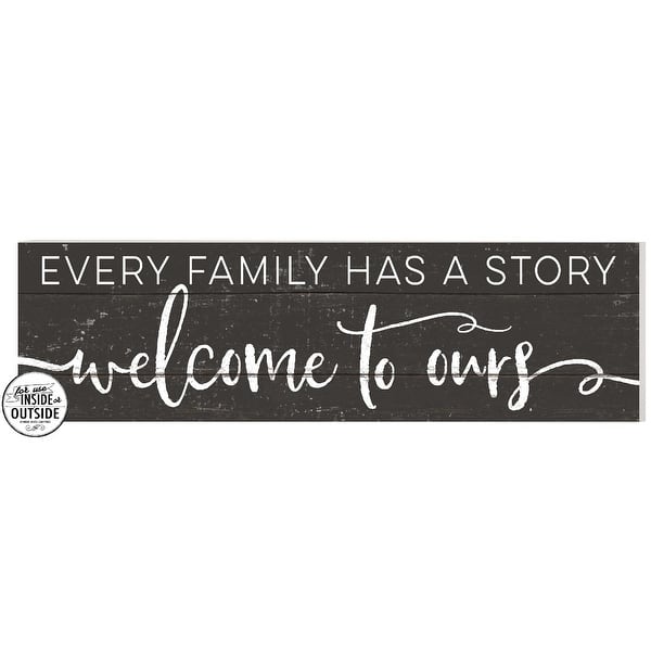 Rectangular "Every Family Has A Story to Ours" Outdoor Wall